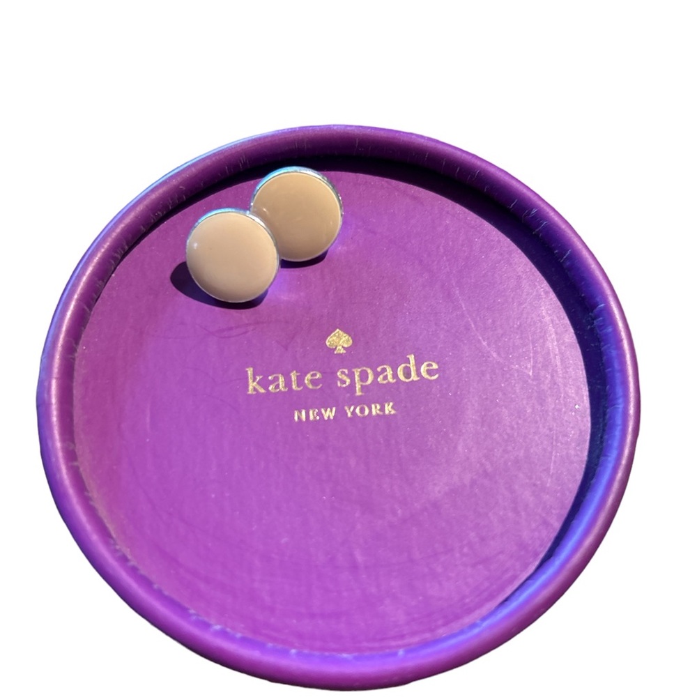 Cream colored Button Snap Earrings